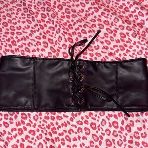 Black corset belt